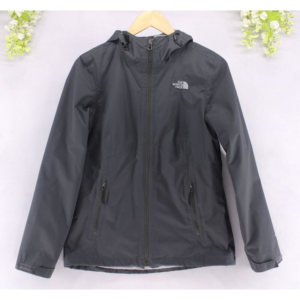 The North Face Women's Hooded Hyvent Double Jacket Grey/Grey Sz SM